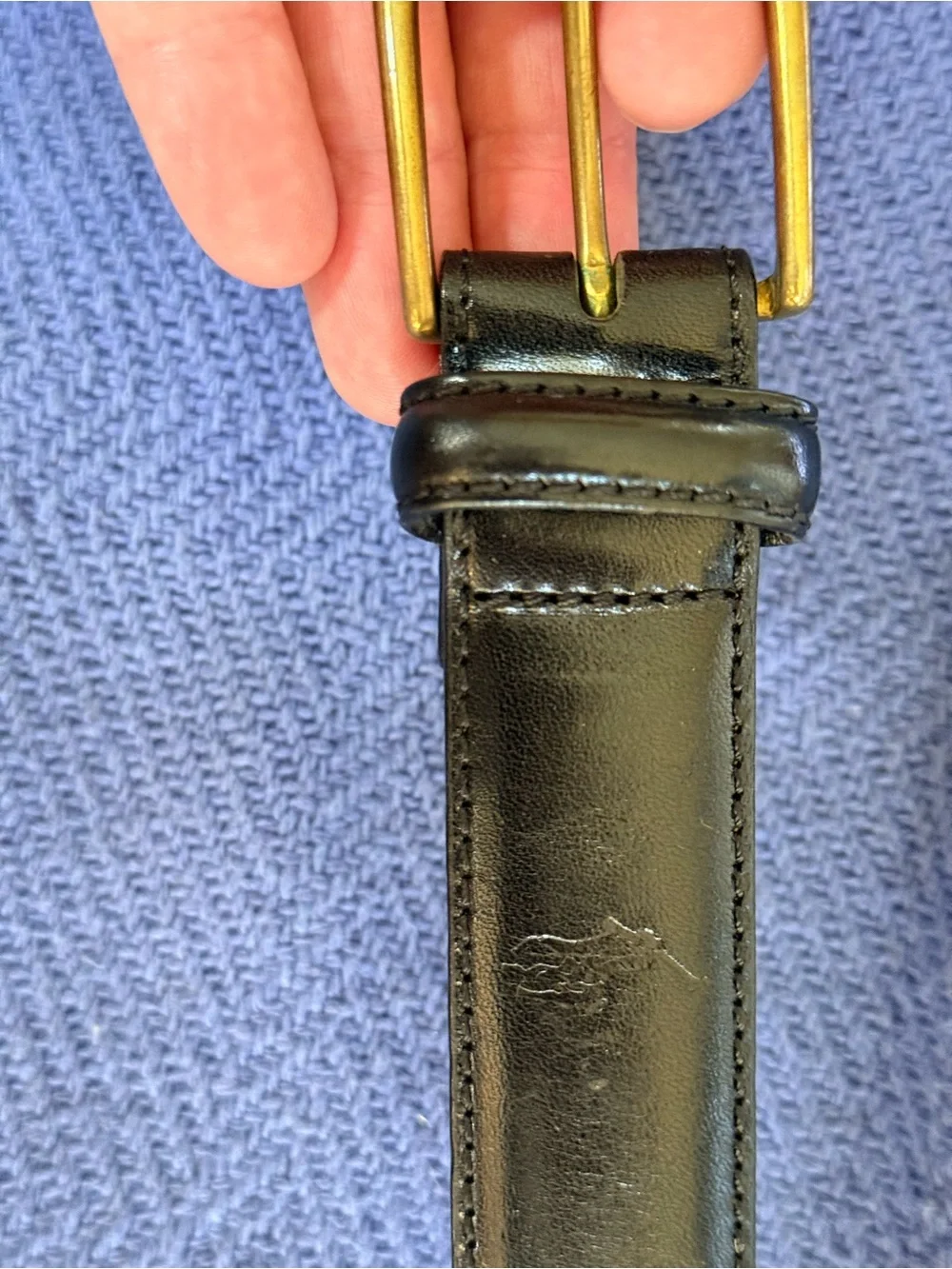 Ralph Lauren Italian Black Leather Men’s Belt  sz 32